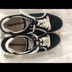 Real Prada Women Sneakers Navy